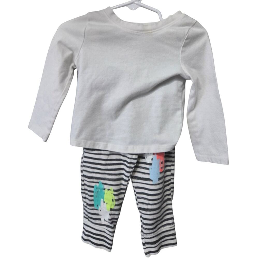 Long Sleeve Top & Striped Splatter Pants Set - Cat & Jack - 18mo